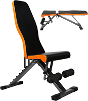 Chaise d'haltères pliable et réglable populaire pour l'exercice à domicile, l'entraînement de musculation, les sit-ups et les développés couchés