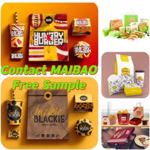 Eco Friendly manico personalizzato Churros frittelle salsa vassoio scatola torta ciambelle biscotti Sushi Brownie carta porta via scatola di imballaggio - Product Image 4