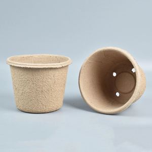 Compost Certified Nursery Pots | 100% Natural Paper Pulp Biodegradable <b>Trays</b> for Seedling Transplanting - Product Image 2