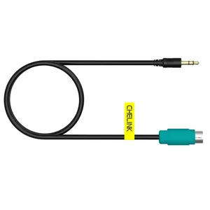 CHELINK Aux de 3,5mm D en forma de cabeza de Cable de Audio para Alpine KCE-236B CDA-9886