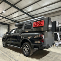 Camper de camion à coque en aluminium, côtés souples, type pop-up |   Camper durable à glissière pour camionnettes