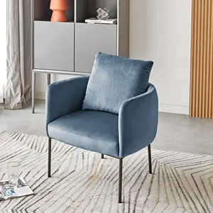 Moderno estilo elegante relaxante sala de estar, cadeiras de sofá de madeira sólida sentado para móveis de escritório