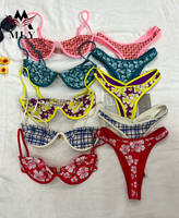 Op maat gemaakte doorschijnende rok tankini badkleding voor moeder en dochter, volwassen tiener