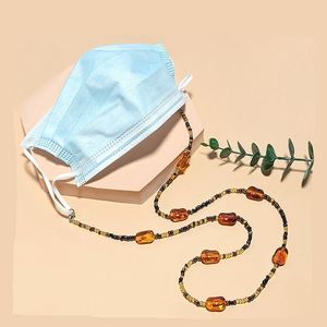 Cadenas para Gafas de Sol Antideslizantes de Moda al por Mayor, Cordón de Cuentas Acrílicas, Cadena para Gafas de Color Ámbar, Decoración para Gafas - Product Image 4