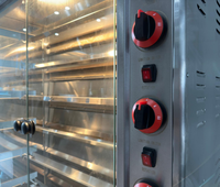 Commercial 6 Rouleaux Trou Barbecue En Acier Inoxydable Four À Gaz Rotatif Poulet Rôtissoire Grill Machine