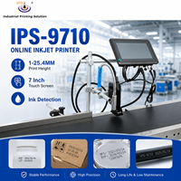 Imprimante pour boîtes en carton ondulé IPS-9710, facile à utiliser, avec cartouche d'encre à séchage rapide et convoyeur à bande pour impression de date.