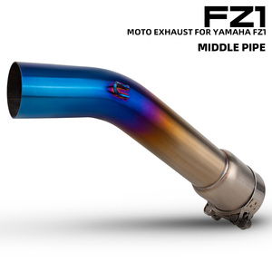 Tube d'échappement FZ1 pour <span class=keywords><strong>Yamaha</strong></span> FZ1N <span class=keywords><strong>FZ1S</strong></span> FZ1-N/S/Fazer 2006-2015, échappements de moto Super Street Bike, tube adaptateur bleu 51MM - Product Image 1