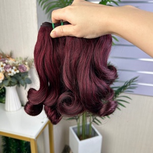12a Wholesale Luxury Bouncy Hair Bundle 100g Per Pack Double Drawn Pissy Curly Hair <b>Extension</b> 100% Virgin Human Hair No Shedding - Product Image 2