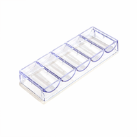 L'approvisionnement direct d'usine est grand, et le plateau de boîte de rangement transparent à 5 grilles peut contenir 100 morceaux de puces de 40x3.3mm