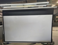 Écran de projection motorisé blanc de 60 pouces pour cinéma, écran de projection électrique normal, montage au plafond, 4K, home cinéma 3D