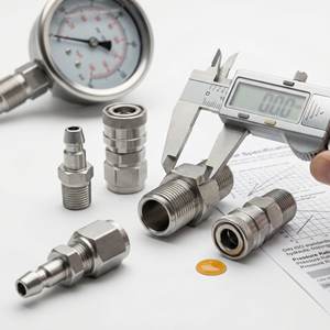 وصلة دوارة هيدروليكية هوائية 316 304، وصلة سريعة عالية الضغط ملولبة من الفولاذ المقاوم للصدأ، مصنعة بتقنية CNC - Product Image 2