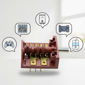 Sakelar Putar Plastik 1NO1NC 250V 13A 360 Derajat dengan Terminal Solder untuk Peralatan Rumah Tangga - Product Image 5