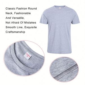 Design Customized 170gsm Blue T-shirt 100% Coton Screen Printing Make Your Own Design O-Neck Collar No <b>Label</b> Men's T-shirt - Product Image 5