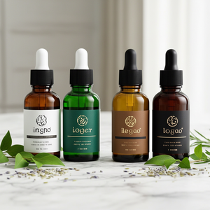 Botella de Vidrio con Gotero Impresa Personalizada de 10 ml, Envases para Jabón Líquido y Aceites Esenciales de Marca, Envases para Perfume con Logotipo - Product Image 1