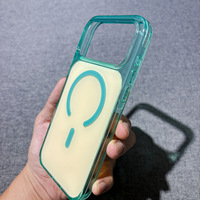 Coque de téléphone couleur bonbon pour iPhone 18 17 16 Pro Max avec anneau magnétique intégré, boutons latéraux antidérapants, protection quotidienne contre les chutes