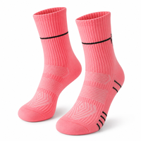 Chaussettes de sport respirantes en coton personnalisées OEM pour hommes et femmes, chaussettes de course à pied en maille ventilée