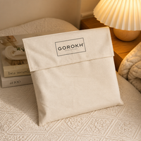 Pochette cadeau en jute naturelle écologique, sac à vêtements, sac à main personnalisé avec logo imprimé, pochette de rangement en coton