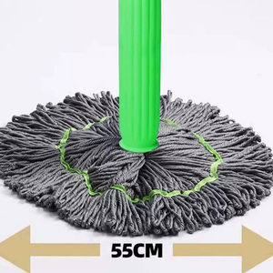 Wholesale Absorbent Decontamination Dry and Wet Dual-Use Household Hand-Washing Free Self-Screwing Bamboo <b>Mop</b> Cleaning Floor - Product Image 3