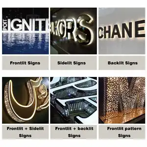 Bestseller Large Numbers Stainless Steel Store Front Storefront Sign Shop Name Board Designs Logo Shop Outdoor