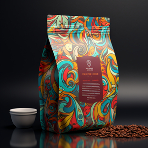 Tùy chỉnh in 12oz 500g 1KGS Coffe đậu đứng lên túi nhựa Ziplock Mylar Túi phẳng đáy bao bì cà phê có van - Product Image 2