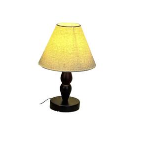 American Retro Style Wabi-Sabi Table Lamp Warm Solid Wood Fabric Vintage Design Creative Decorative Bedside Lamp for Bedroom - Product Image 4