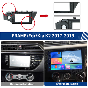 Cadre d'autoradio pour <span class=keywords><strong>KIA</strong></span> K2 <span class=keywords><strong>Rio</strong></span> 2011-2016 Kit <span class=keywords><strong>de</strong></span> cadre en plastique avec lecteur radio Meihua câble audio stéréo <span class=keywords><strong>de</strong></span> haute qualité pour tableau <span class=keywords><strong>de</strong></span> bord - Product Image 2