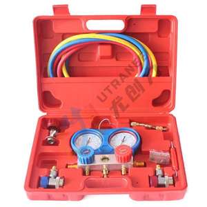 Conjunto de Manômetro Integrado Padrão 2A25 para Refrigerantes R410, R22, <span class=keywords><strong>R134a</strong></span>, Ferramenta de Preenchimento para Sistemas de Ar Condicionado Automotivo e HVAC - Product Image 1