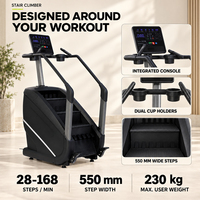 Monte-escaliers avec charge sans fil, équipement de fitness électrique pour la remise en forme avec résistance réglable pour la salle de sport et le cardio
