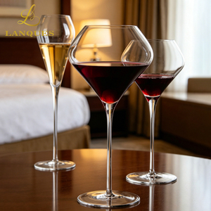 Ensemble <span class=keywords><strong>de</strong></span> verres à vin en cristal sans plomb soufflé à la main Lanques Modern, pour vin rouge, vin <span class=keywords><strong>blanc</strong></span>, passe au lave-vaisselle - Product Image 4