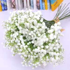 Alta Qualidade Branco Artificial Casamento Decoração Flores Artificiais Preço Baby Breath Flores Artificiais