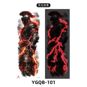 Nouveaux autocollants de <span class=keywords><strong>tatouage</strong></span> fluorescents pour <span class=keywords><strong>bras</strong></span> entier 2025, imperméables, motif <span class=keywords><strong>lion</strong></span> et fleur artificielle, sexy, pour hommes et femmes, résistants à la transpiration et longue durée - Product Image 3