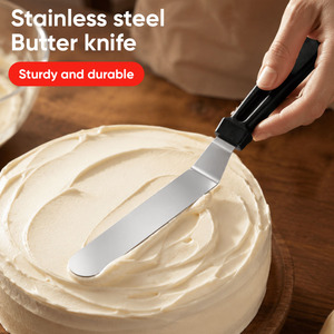 Professional Stainless Steel Cake Cream Spatula <b>Set</b> Mirror Polished with Ergonomic PP Handle for <b>Baking</b> Decoration Multiple Size - Product Image 1