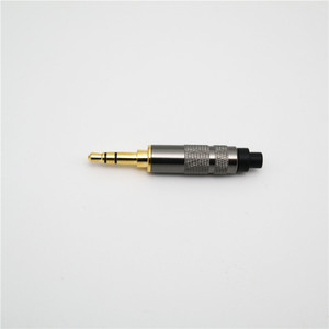 3.5mm Audio <b>Plug</b> Three Pole Headphone <b>Adapter</b> Titanium Gray Matte Silver DIY Connector - Product Image 1