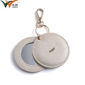 Gift Promotion <b>Compact</b> Makeup Round PU Leather Pocket <b>Mirror</b> for Travel - Product Image 4