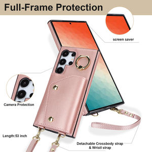 Funda Cartera de Negocios con Cordón, de Cuero PU, con Correa Cruzada para el Cuello y Soporte de Anillo, para Teléfono Móvil <span class=keywords><strong>Samsung</strong></span> <span class=keywords><strong>Galaxy</strong></span> S26 Ultra - Product Image 2