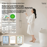 Microciment acrylique écologique de qualité industrielle ETERNI, imperméable, sans joint, pierre liquide, couleurs personnalisées, revêtement de sol à appliquer au pinceau