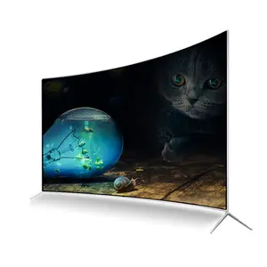 55 인치 전체 화면 4K 음성 LED 곡선 TV HDR 8K 디코딩 인공 전체 화면 LCD TV