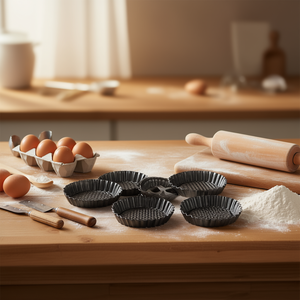 Kaiser Tartelette Patisserie 10cm Noir Lot de 6 Moules à pâtisserie - Product Image 3