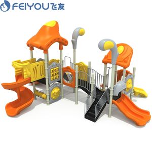 Toboggan d'équipement de terrain de jeux extérieur pour enfants d'usine chinoise sur <span class=keywords><strong>parc</strong></span>/école/bâtiment style forêt - Product Image 3