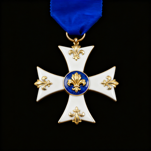 Design alto rilievo croce Maltese francese Chevalier medaglia medaglia all'ingrosso simmetrica commemorativa onore metallo smalto medaglia - Product Image 3