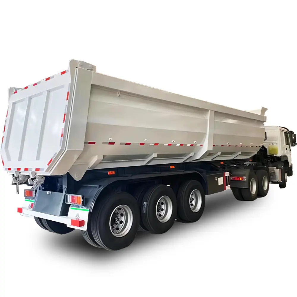 Pabrik langsung tugas berat u-bentuk 3 4 6 AS Ujung truk sampah Dump Truck trailer Semi Tipping truk untuk dijual dengan harga yang kompetitif