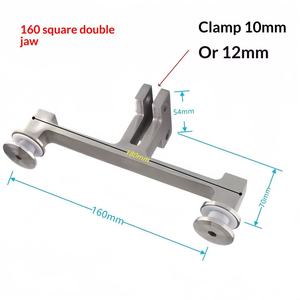 Connecteur d'angle moderne en acier inoxydable 304 pour garde-corps en verre, avec griffe carrée de 160 mm, accessoire de colonne à code mobile en forme de sept caractères - Product Image 2