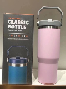 Borraccia Termica Portatile con Manico, <span class=keywords><strong>Tazza</strong></span> in Acciaio Inossidabile da 20oz per Auto, Ufficio e Bevande Quotidiane - Product Image 4