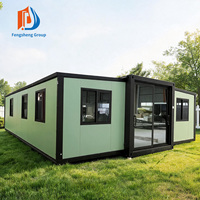 Maison Modulaire Préfabriquée en Conteneur de 40 pieds x 20 pieds, 2 Chambres, Extensible, Maisons Préfabriquées en Conteneur