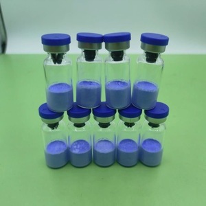 Peptide de cuivre bleu 99% ou plus, tripeptide lyophilisé en poudre dans un flacon en verre, une boîte contient 10 tubes - Product Image 1