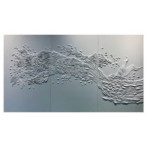 Moderne minimalist ische klassische Leder Stoff Kunst hängende Malerei drei dimensionale wasserdichte dekorative Design Herzlichen Glückwunsch - Product Image 2