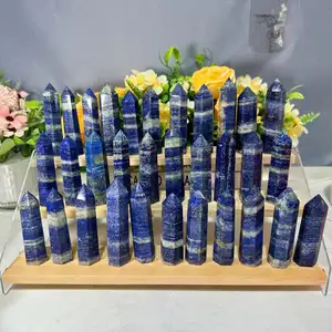 Großhandel hochwertiger spiritueller Stein natürlicher Kristallpunkt Lapis Lazuli-Turm zur Heilung