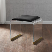 Tabouret d'atelier en acrylique clair et en cristal, design moderne, meuble en plexiglas, idéal pour un placard, 1 pièce