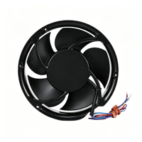 Ventilateurs axiaux tubulaires 6318/2TDHHP 48VDC 7000RPM 67W à câblage en aluminium pour châssis d'armoires