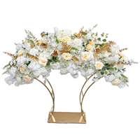 Tables à manger artificielles modernes en métal de haute qualité et haut de gamme, arrangements floraux, centres de table pour décoration de mariage en gros